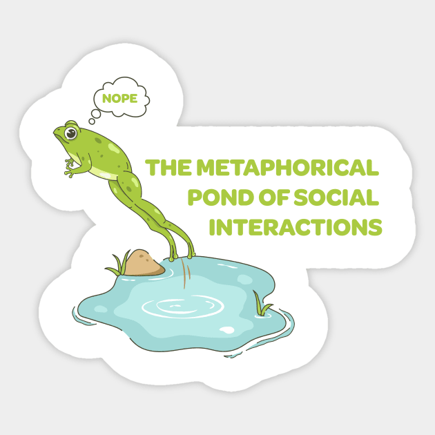 The Metaphorical Pond of Social Interactions Sticker by LovableDuck